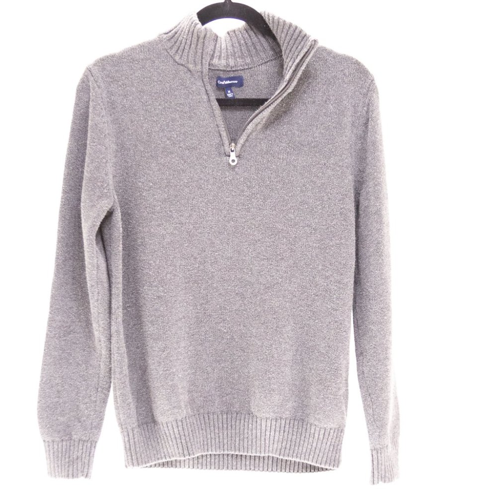 Gray Croft and Barrow Zip Neck Sweater